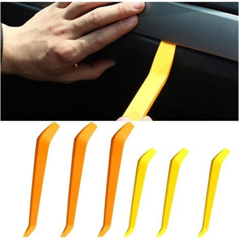 6 Pièces Outil De Démontage Et D'installation, Outil Démontage Installation Garnitures, Nouveau Panneau Clip Voiture Audio Video Dashboard Bordure Kits Installer Pry Tool (1/5)