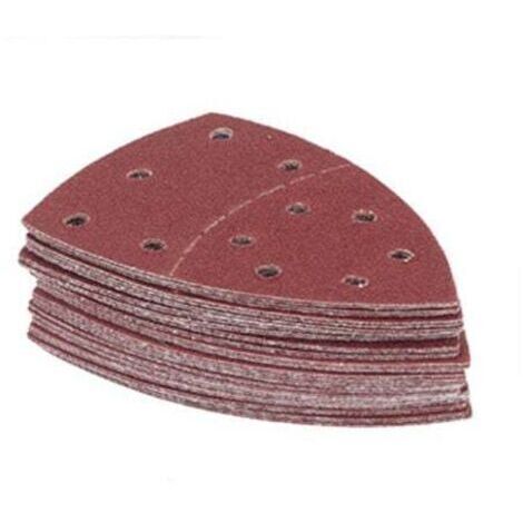 Jeu de 40 feuilles de papier abrasif pour ponceuses, 105 mm x 152 mm, grain P40/60/80/120/180, support de ponçage, convient pour le ponçage de l'acier inoxydable et du bois (1/5)