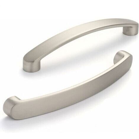 Set of 6 Furniture Handles, Chrome Kitchen Door Handles - Brushed Nickel Kitchen Cabinet Handle, Brushed, 160mm Hole Spacing (1/5)