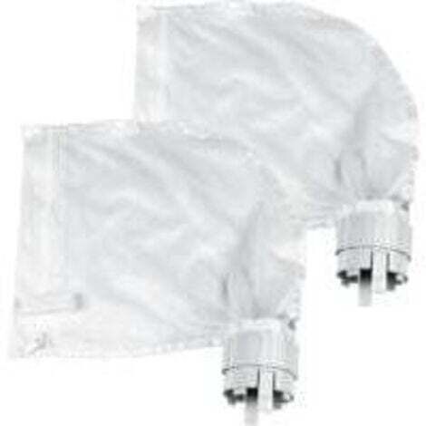 Lot de 2 Sacs Filtrants pour Nettoyeur de Piscine Convient pour Polaris360 et 380 Nettoyeur de Piscine Design Zippé et Réglable en Blanc-- (1/4)