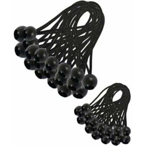 30 Pièces Tendeur Elastique, Tendeur Bache, Sandow Elastique, Tendeur Élastique pour Pavillon, Bâche, Camping, Tente, Rideaux Harnais d’Extension(150mm) (1/5)