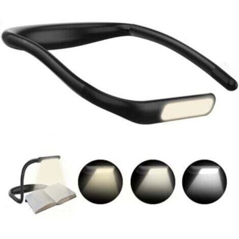 Lampe de Lecture de Cou Rechargeable,Lampe de bureau led pliable 1800mAh,Gradation Progressive & 3 Modes de Couleur,Réglage rotation 270°,Idéal pour lire et tricoter A (1/5)