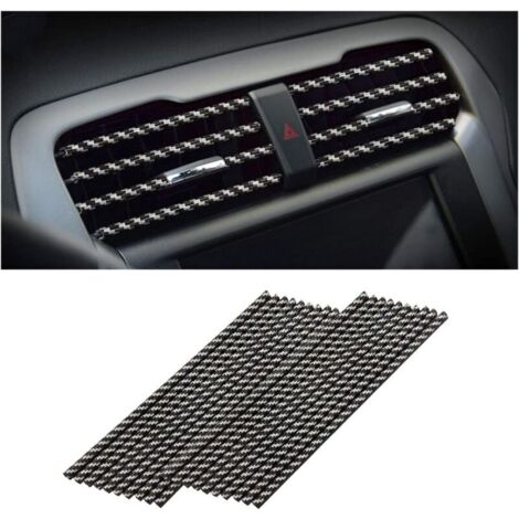 20 PCS Bande Décorative pour Climatiseur de Voiture, Accessoires intérieurs de voiture, Multicolore Bande décorative pour la plupart des bouches d'aération (Fibre De Carbone) (1/5)