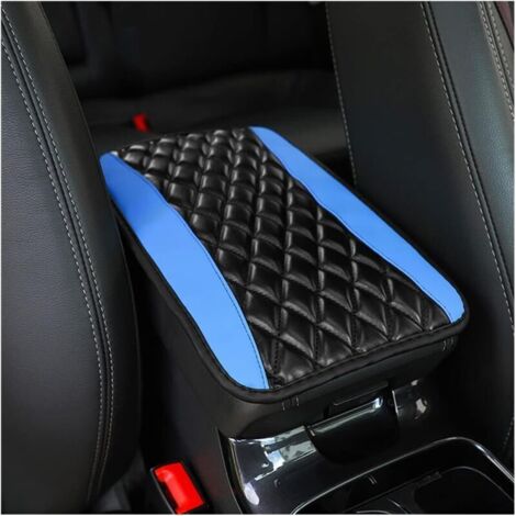 Coussin Pour Accoudoir De Voiture, Coussin D'accoudoir de Voiture en Cuir, Protecteur Couverture de Boîte Siège D'accoudoir de Voitures Imperméable, Accessoires Voitures(Bleu) (1/5)