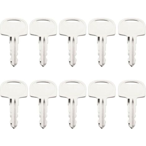 Lot de 10pcs Clés de Contact 601 Compatible avec Sany Mini-Pelle Compatible avec Polaris Motoneige Compatible avec Broderson Tondeuse à Grue Ferris (1/5)