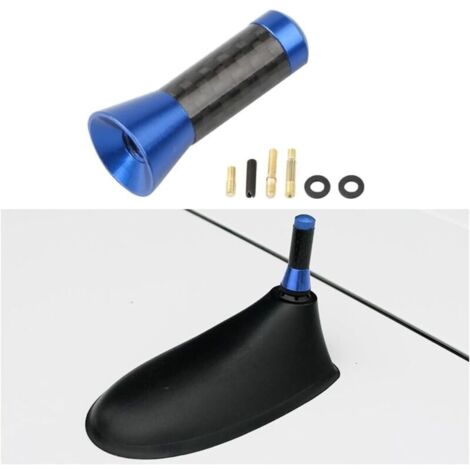 Antenne De Voiture Courte, Antenne Radio Voiture Courte Universel Amplifiée Autoradio, Voiture Stéréo FM AM Antenne Remplacement pour avec Toutes Les Voitures Véhicule Auto Camion(Bleu) (1/5)