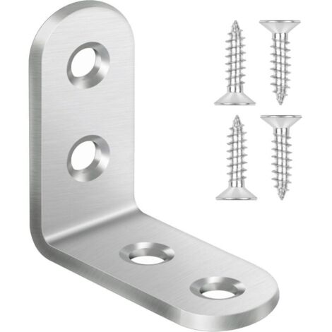 20Pcs Équerre de Fixation Inox 40x40x16mm, Équerre Angle 90 Degrés en Acier, Équerre étagère, Équerre de Coin, pour la Fixation et la Réparation de Meubles, Renforcer les Joints (1/5)