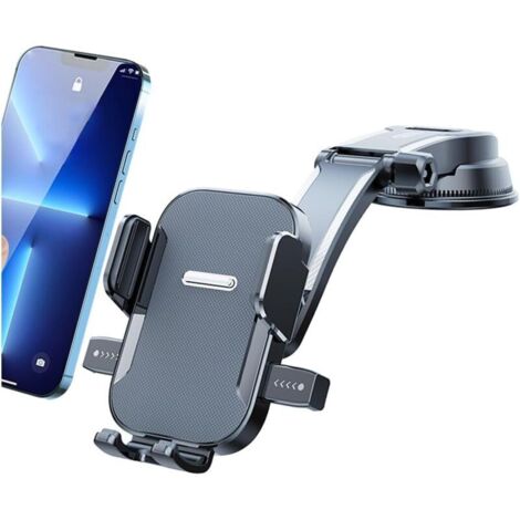 Compatible avec Tous Les Smartphones, Support De Téléphone De Voiture à Ventouse, Support Auto Rotatif à 360°, Universel Porte Telephone Voiture Ventouse pour Tableau Bord(Soleil) (1/5)