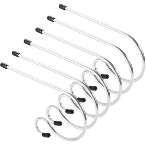 Lot de 6 supports de chaussettes de Noël pour cheminée, crochets réglables en métal pour cheminée, cintres invisibles pour fête de Noël, décoration d'intérieur (antidérapants) – Argenté (1/5)