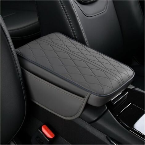 Coussin D'accoudoir Voiture En Mousse à Mémoire De Forme, Couverture Console Centrale Voiture Accessoires Automobiles, Boîte Cuir Accoudoir Accessoires Pour Les Véhicules(Gris) (1/5)