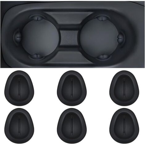 Insert Porte-Gobelet Voiture, Clip Tasse d'eau en Silicone pour Voiture, Universel Limiteur Gobelets d'eau pour Porte-Bouteille Automobile, Fente Console Limiteur Glissement(6 Pièces) (1/5)