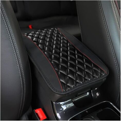 Coussin Pour Accoudoir De Voiture, Coussin D'accoudoir de Voiture en Cuir, Protecteur Couverture de Boîte Siège D'accoudoir de Voitures Imperméable, Accessoires Voitures(Noir) (1/5)