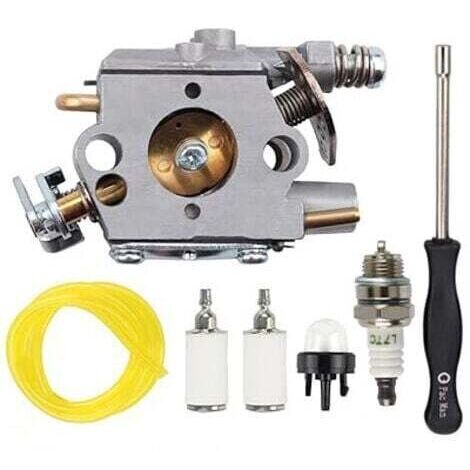 309376002 Carburateur pour Ryobi RY3714 RY3716 pour Homelite avec bulbe d'amorçage tronçonneuse à essence, bougie d'allumage, filtre à carburant, tuyau de carburant (1/5)