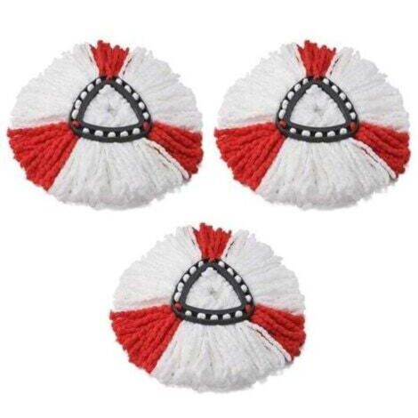 3 paquet (rouge) de recharge Balai compatible vileda Serpillère recharge/Turbo compatible vileda 2en1 Vadrouille Turbo4 --- (1/5)