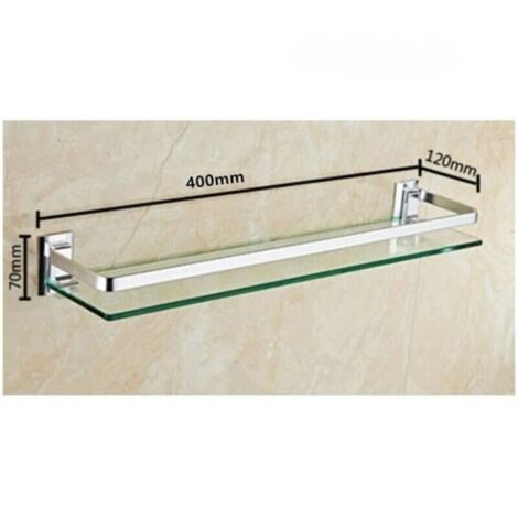 Tablette Étagère de Salle de Bain en Verre Trempé, Tablette Murales de Douche 40127cm (1/4)