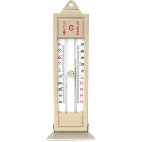Thermomètre numérique Max-Min pour serre de jardin – Affichage clair – Support mural intégré – Matériau ABS et verre – Dimensions 24 x 8 cm (1/5)