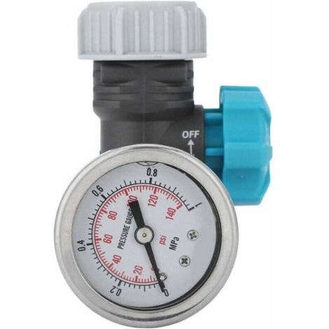Réducteur de pression d'eau réglable avec manomètre G3/4in – Laiton sans plomb – Haute précision pour irrigation jardin (1/5)