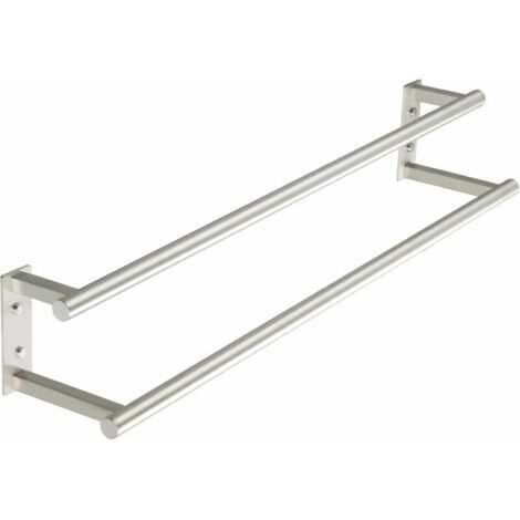 Porte Serviette Salle de Bain, Longueur 70 CM, Barres Porte-Serviettes Support Mural, en Acier Inoxydable, Porte Serviette de Bain Antirouille et Durable, Brossé (1/5)