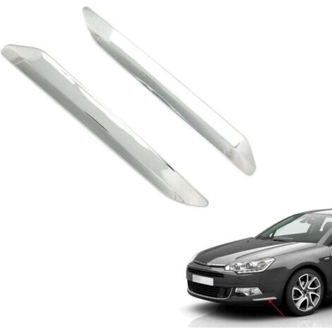 Lot de 2 bandes de pare-chocs avant gauche droite anti-rayures chrome argent de remplacement pour Citroen C5 X7 2007-2015 (1/4)