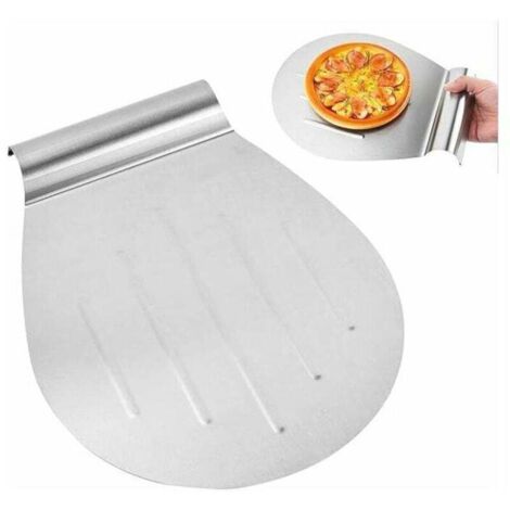 Pelle à Pizza Ronde en INOX Pelle Grande Surface pour Four à Pain Gâteau Lifter