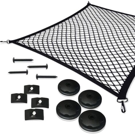 Filet à bagages de voiture 110x60 cm – Nylon élastique – Sécurise vos affaires et animaux – Installation rapide sans perçage (1/5)