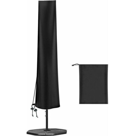 Housse de Protection pour Parasol Deporte 2m 3m, Housse de Parasol Déporté Imperméable 420D Oxford Couverture de Parasol avec Fermeture à Glissière(H190x50x30cm) (1/5)