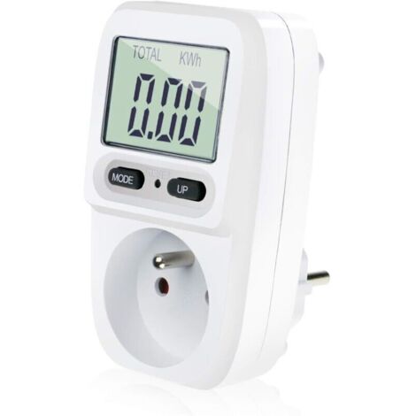 Compteur d'énergie 3680W – Écran LCD – Tension 200-276V – Mesure consommation 0-9999,9 kWh – Coût jusqu'à 99,99 € (1/5)