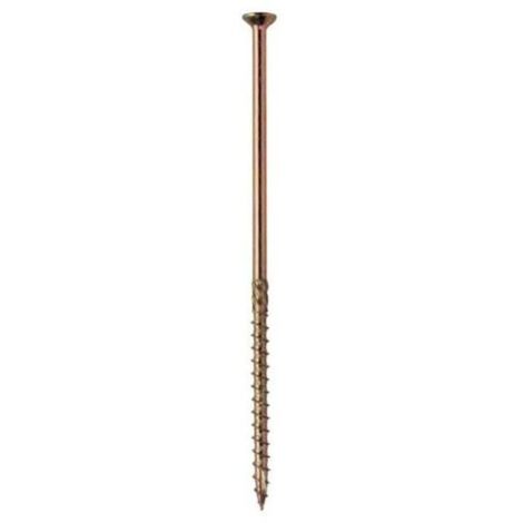 Vis charpente tête fraisée 6x150 mm zingué bichromaté – Acier trempé pour poutres lamellaires – Boîte de 100 unités