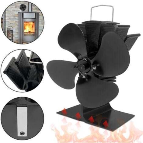 Froadp Ventilateur de Cheminée Sans électricité avec 4 Pales Chauffant (1/4)