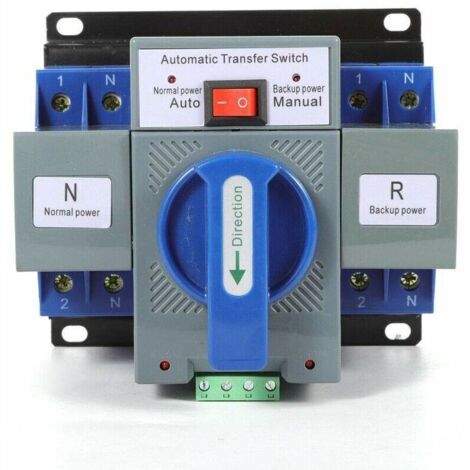 Commutateur automatique double 2P 63A – Tension 220V – Indice de protection IP63 – Temps de conversion ≤2S – Installation murale (1/5)