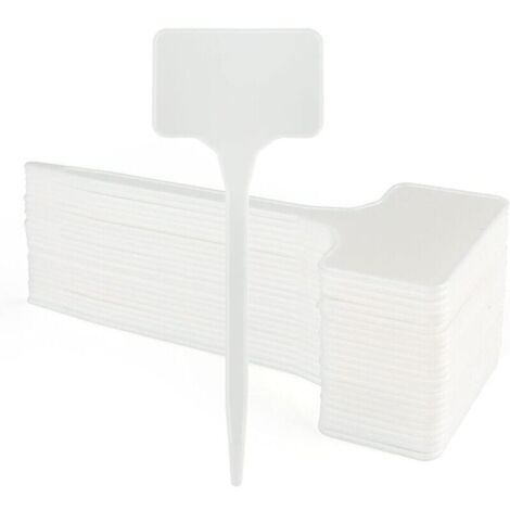 50 Pieces 15.5CM extérieur Plante de Grandes étiquettes extérieur Plastique Jardin Potager, Blanc (1/5)