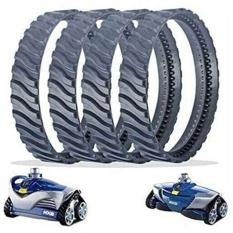 4 Chenilles de Remplacement Noir Nettoyeur Piscine Pneu Piste Roue R0526100 Compatible avec Zodiac Baracuda MX6/MX8 Nettoyage de Piscine Creusée (1/5)