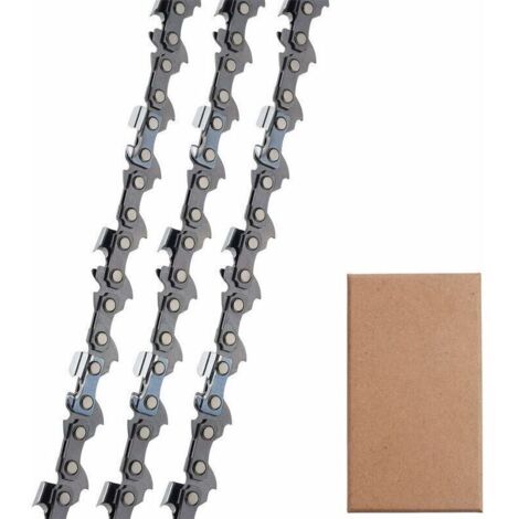 Lot de 3 Chaîne de tronçonneuse 3/8LP 52 maillons 1,1mm 35cm Faible Rebond Compatible avec Bosch AKE 35 S AKE 35-19 S, Einhell, Husqvarna, Makita, Dolmar, Oregon et autres (1/5)