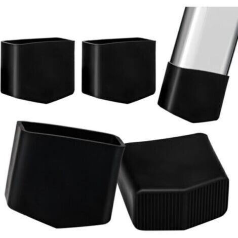 Pieds D'échelle en Caoutchouc Couvre-Pieds D'échelle Caoutchouc pour Échelle Embout Escabeau 40x20 Capuchons D'échelle Antidérapants Pour Pieds D'échelle Universels Noir 4Pcs (noir) (1/4)
