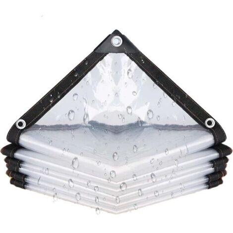 1x2m Bâche Étanche Transparente avec Œillets, Bâche Imperméable pour Poulailler, Bache Transparentes Exterieur Plastique, Bâches De Protection Résistante À La Poussière Et À La Pluie (1/5)