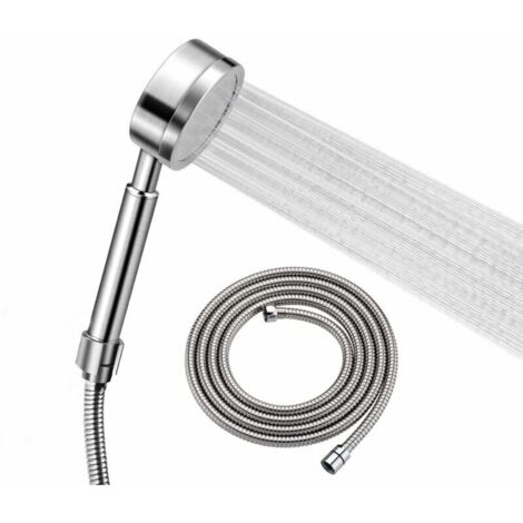 Pommeau de douche à main en acier inoxydable 304 – Filtre anti-calcaire – Débit 2,5 GPM – de 59 pouces – Haute pression - SUS304 (1/5)