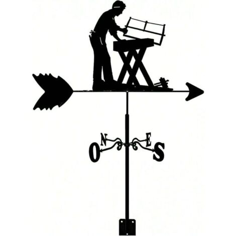 Girouette décorative pour le travail du bois, kit d'indicateur de direction du vent pour pelouse extérieure (1/5)