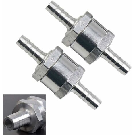 Clapet anti-retour Clapet Anti-Retour Valve de Carburant en Aluminium, Non Retour Clapet Anti-Retour à Essence Diesels(6mm 2pcs) pour Carburateur Low Systèmes de carburant sous pression (1/5)