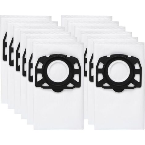 Lot de 12 Sacs de KFI 487 Filtre Sacs d'aspirateur accessoire pour Karcher WD4,WD5,WD6,MV4,MV5,MV6,WD4.000 ... WD5.999,2.863-006.0 (1/5)