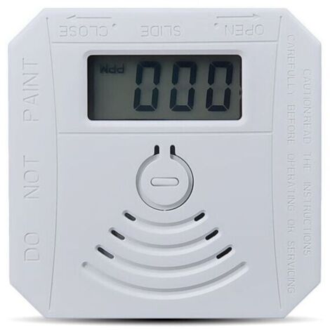 Détecteur de gaz Détecteur de fumée de monoxyde de carbone combiné Détecteur de fumée CO à piles avec écran d'affichage LED Flash Alarme sonore Motif d'avertissement sonore (1/4)