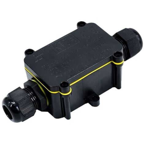 Boîte de jonction étanche IP68 2 voies – Plastique haute qualité – Câbles Ø5-9mm et Ø9-12mm – Installation facile extérieure (1/4)
