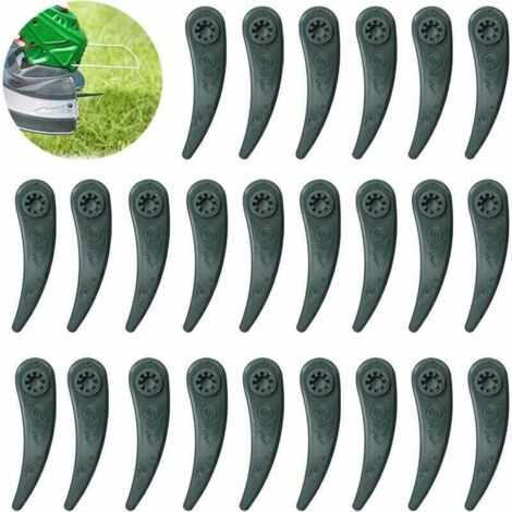 Remplacement des Lames De Strimmer d'herbe, Lot de 24 Lame coupe bordure pour coupe-bordures Bosch Durablade Art 23-18 LI Art 26-18 LI, Vert (1/5)