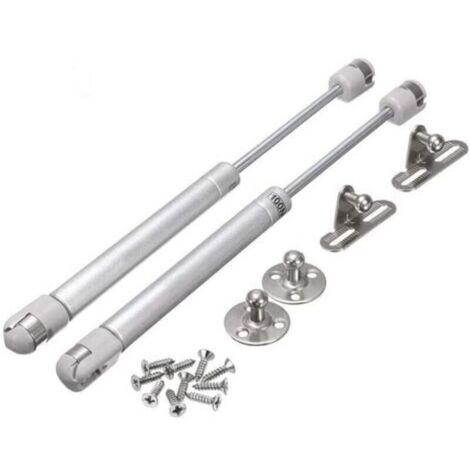 Vérins à gaz 80N pour meuble – Lot de 2 – Amortisseurs hydrauliques pour portes d'armoire – Installation facile avec pièces fournies