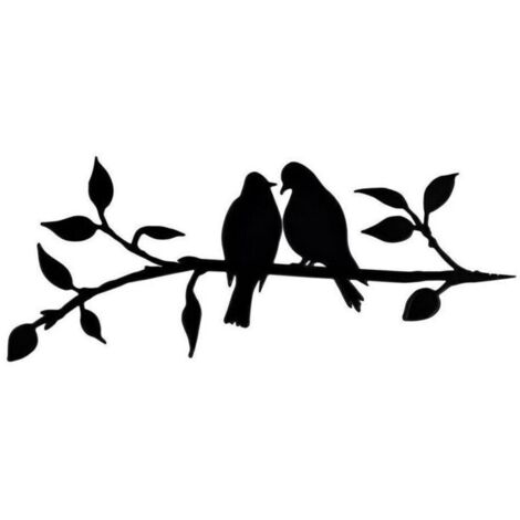 Silhouette en Acier d'oiseau en métal, décoration d'oiseaux de Branche en Acier, Art de la Figure en métal, décor d'art d'arbre, pour Les décorations extérieures de Patio de Jardin (1/3)
