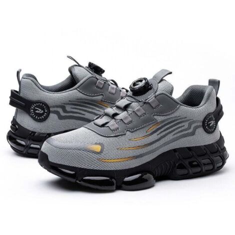 Chaussures de sécurité S3, pointure 47, légères et respirantes, embout pivotant élégant, chaussures de sport, embout anti-écrasement et anti-acier, pas besoin de lacets - Crea (1/5)