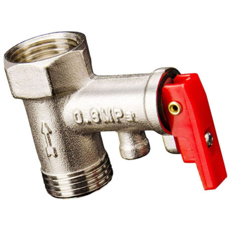 Soupape de décharge de pression pour chauffe-eau électrique – Laiton nickelé – Fonction anti-retour – Compatible avec chauffe-eau standards (1/5)