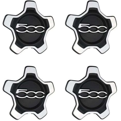 Lot de 4 Enjoliveurs de Roue Anti-Poussière Compatible Piaggio 500X 2016-2022 Argent (1/4)