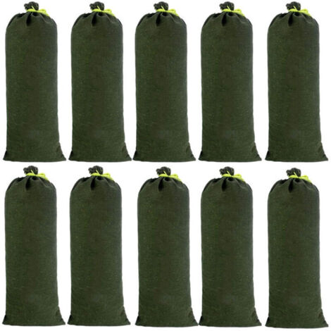 10pcs Sac a Sable en Toile Boudin Anti Inondation Contre Sable Inondation Les Modèles Améliorés ne se Fanent pas pour Drainage pour Garage Magasin Ecole Gare Bâtiment Usine Entrep 3070cm (1/5)