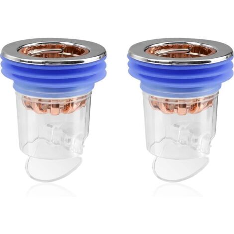 Bonde de douche anti-odeur – Lot de 2 – Noyau désodorisant 4,4 cm – Installation facile sans maçonnerie – Pour cuisine et salle de bain (1/5)