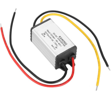 DC-DC 12 V / 24 V à 5 V 2A Module d'alimentation abaisseur de convertisseur abaisseur pour écran LED de Voiture/caméra de Surveillance/Ventilateur/Pompe à Eau/Moteur, GYVRM-K240502 (1/5)